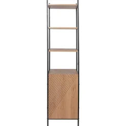 Estante ELEMENTAL castanho com prateleiras e porta 172cm