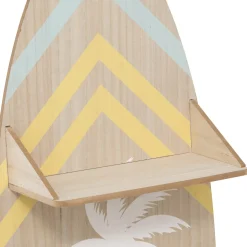 Estante em forma de prancha de surf AUSTRALIE bege 112cm