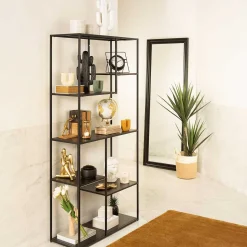 Estante GOTA preta em metal 180cm