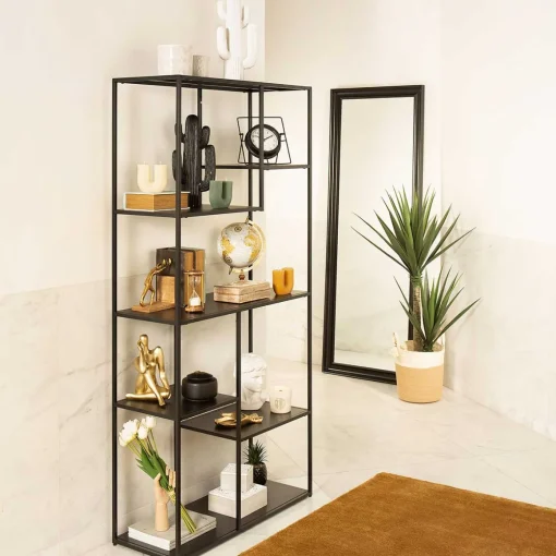 Estante GOTA preta em metal 180cm