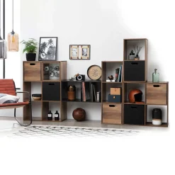 Estante indus castanho escuro para 6 cubos MIXMODUL