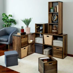 Estante indus castanho escuro para 3 cubos MIXMODUL