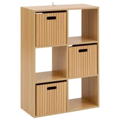 Estante MIX TASSO com 6 módulos castanha em mdf