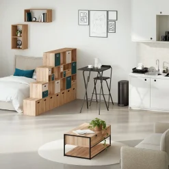 Estante MIXMODUL natural com 6 módulos