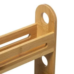 Estante para cozinha com 2 níveis em bambu