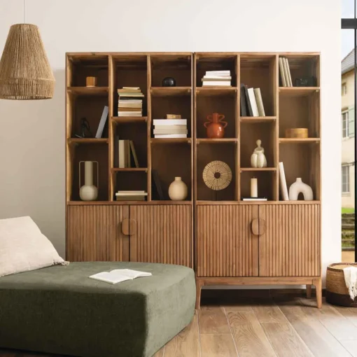 Estante SABOR castanho em mdf com 2 portas 190cm