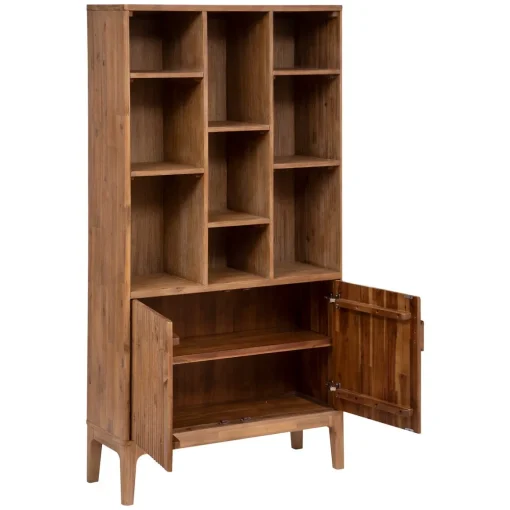 Estante SABOR castanho em mdf com 2 portas 190cm