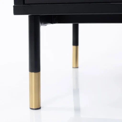 Estante TEDY preta em mdf e metal 170cm
