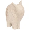 Estatueta de forma de elefante bege 23cm
