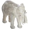 Estatueta decorativa elefante branco