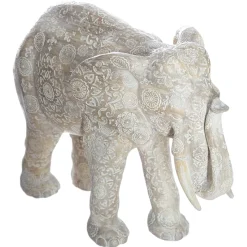 Estatueta decorativa elefante branco