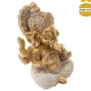 Estatueta decorativa GANESH SHANTI 13cm dourada