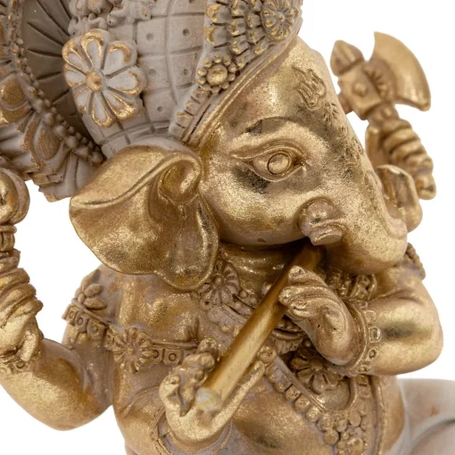 Estatueta decorativa GANESH SHANTI 13cm dourada