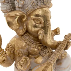 Estatueta decorativa GANESH SHANTI 13cm dourada