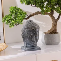 Estatueta em forma de buda YOLA azul 22,5cm