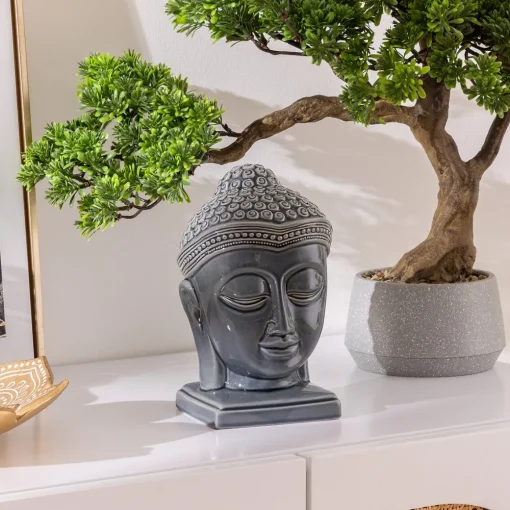 Estatueta em forma de buda YOLA azul 22,5cm