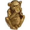 Estatueta macaco sábio mudo dourada