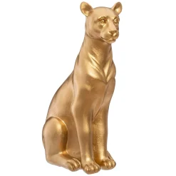 Estatueta pantera dourada