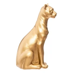 Estatueta pantera dourada