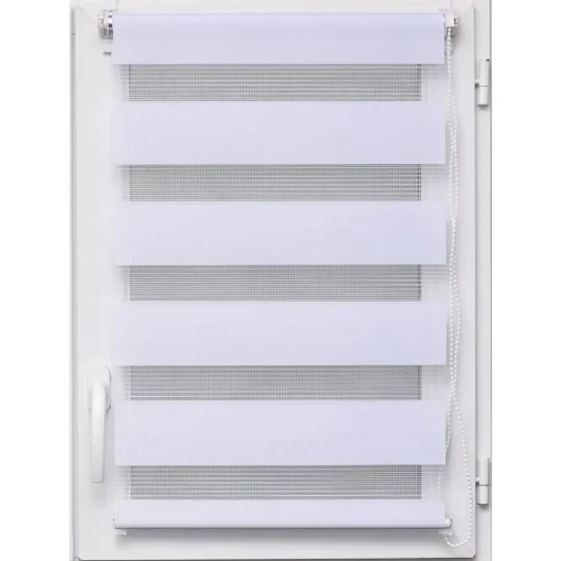 Estore em tecido noite/dia branco 87x180cm