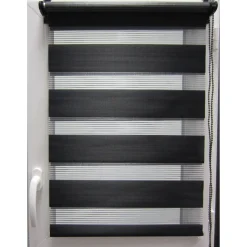 Estore em tecido noite/dia preto 57x180cm