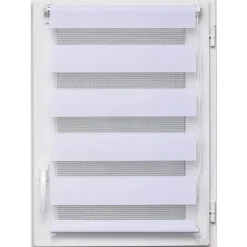 Estore em tecido noite/dia branco 42x180cm