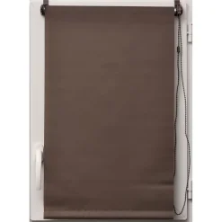 Estore em tecido translúcido taupe 87x180cm