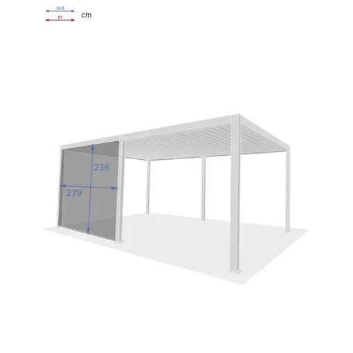 Estore para pérgola ÉVORA cinza graphite 3,6x6m