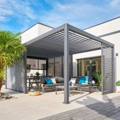 Estore para pérgola ÉVORA cinza graphite 3,6x3,6m