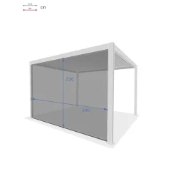 Estore para pérgola ÉVORA cinza graphite 3,6x3,6m