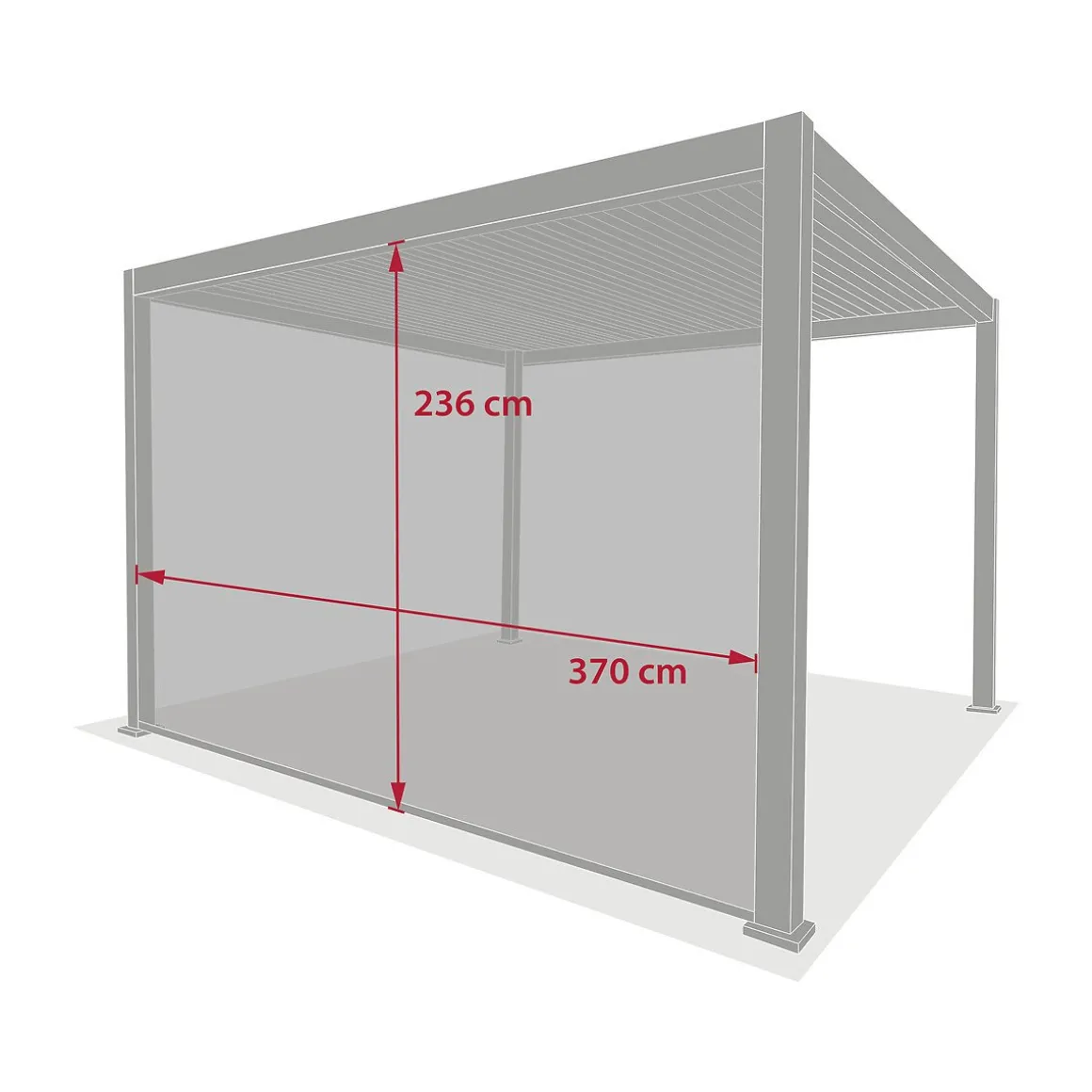 Estore para pérgola ÉVORA cinza escuro 4m
