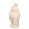 Estátua bege em forma de mulher em cerâmica