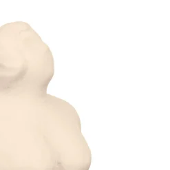 Estátua bege em forma de mulher em cerâmica