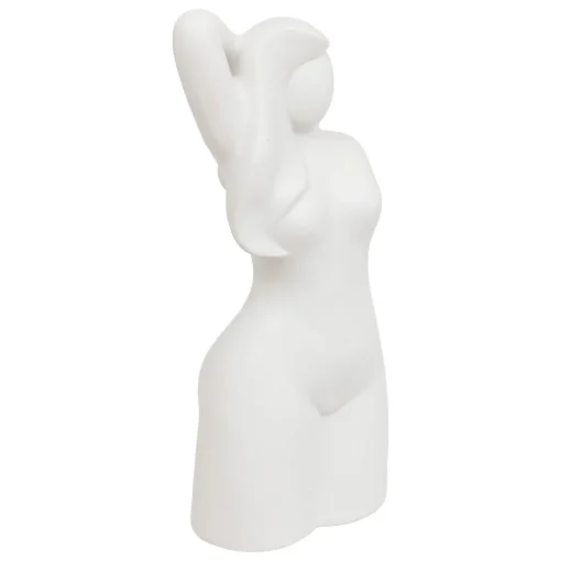 Estátua branca figura de mulher 27cm