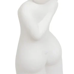 Estátua branca figura de mulher 27cm