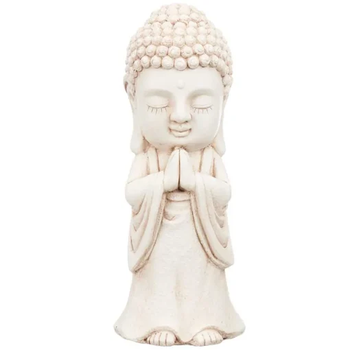 Estátua buda branco 48cm