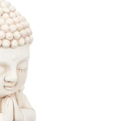 Estátua buda branco 48cm