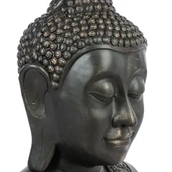 Estátua cabeça de buda cinza