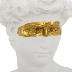 Estátua cabeça de homem com olhos dourados DAVID