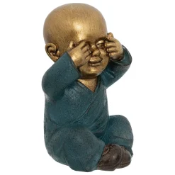 Estátua de buda cego JIL em resina azul