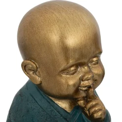 Estátua de buda mudo JIL em resina azul