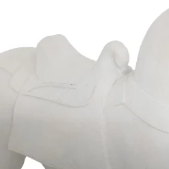 Estátua de cavalo branco em resina