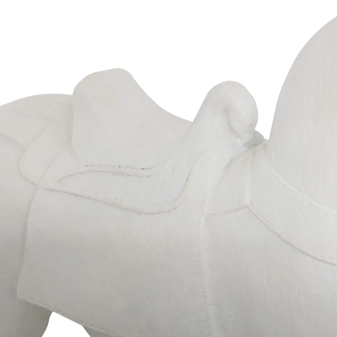 Estátua de cavalo branco em resina