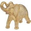 Estátua de elefante belinda dourado em resina