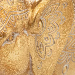 Estátua de elefante belinda dourado em resina