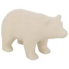 Estátua de urso INU bege em cerâmica