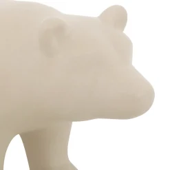 Estátua de urso INU bege em cerâmica