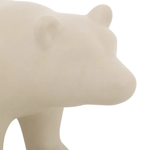 Estátua de urso INU bege em cerâmica