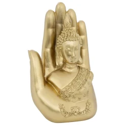 Estátua decoratica mão buda ANDY 18cm dourada