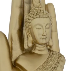Estátua decoratica mão buda ANDY 18cm dourada